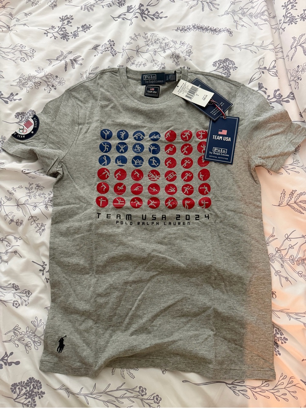 Polo by Ralph Lauren Team USA 2024 Grey Graphic Tee